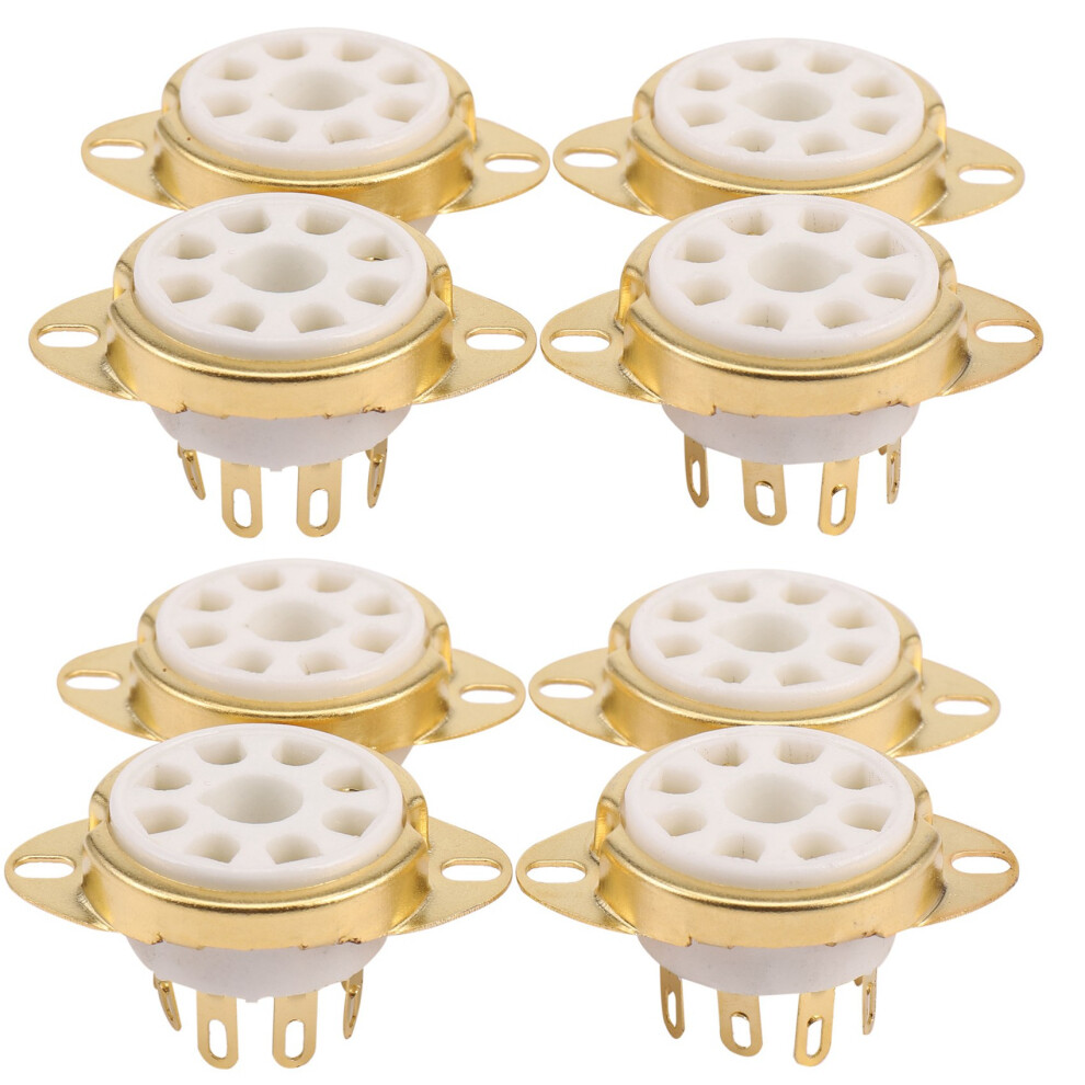 8Pc 8 Pin Ceramic Socket Tube Top Vacuum Octal Value For Kt88 El34 6V6 6650 274B 4711181673759