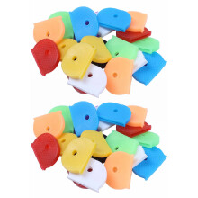 48 Key Caps with Flexible Key Cover for Easy Identification of Door Keys, Multicolor