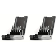 2 Set 1/4 Carbide Burr Kit 1/4 Shank Die Grinding Bit Drill Bit for Metal Rotary Tool File Welding Wood Stone Deburring