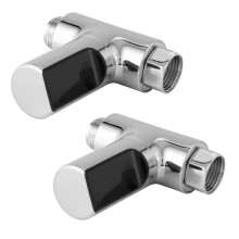 2X LED Display Shower Thermometer, Water Flow Self-Generating Electricity Shower Temperature Meter for Baby Care