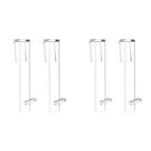 4X Bathroom Shower Door Hook Glass Door Shower Towel Rack Free Punch Bathroom Bathrobe Hanger Transparent Towel Hook