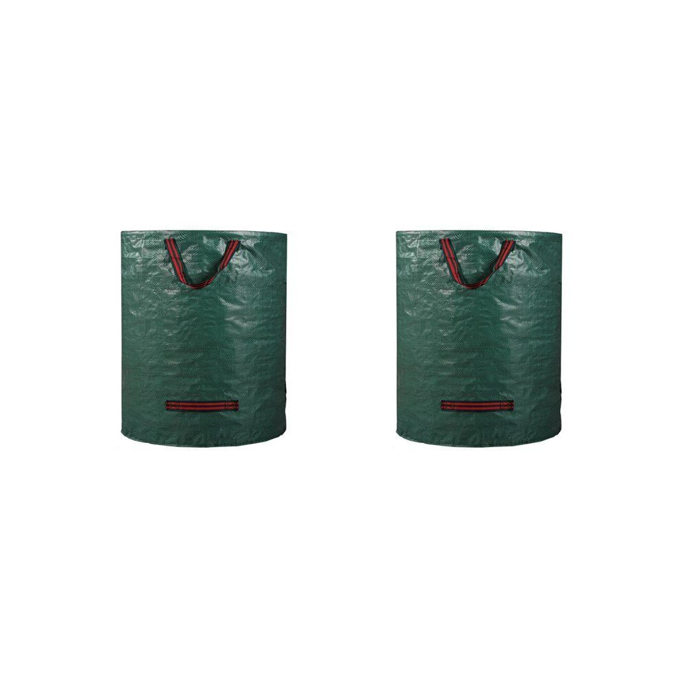 2X 300L Garden Waste Bag Large Capacity Garden Bag Reusable Waterproof Leaf Sack Weed Trash Can Container For Yard Lawn 4711618600075