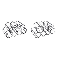2X Wine Racks Countertop Wine Rack, Wine Bottle Holder, Small Wine Rack Freestanding Floor, Wine Holders Stands Black