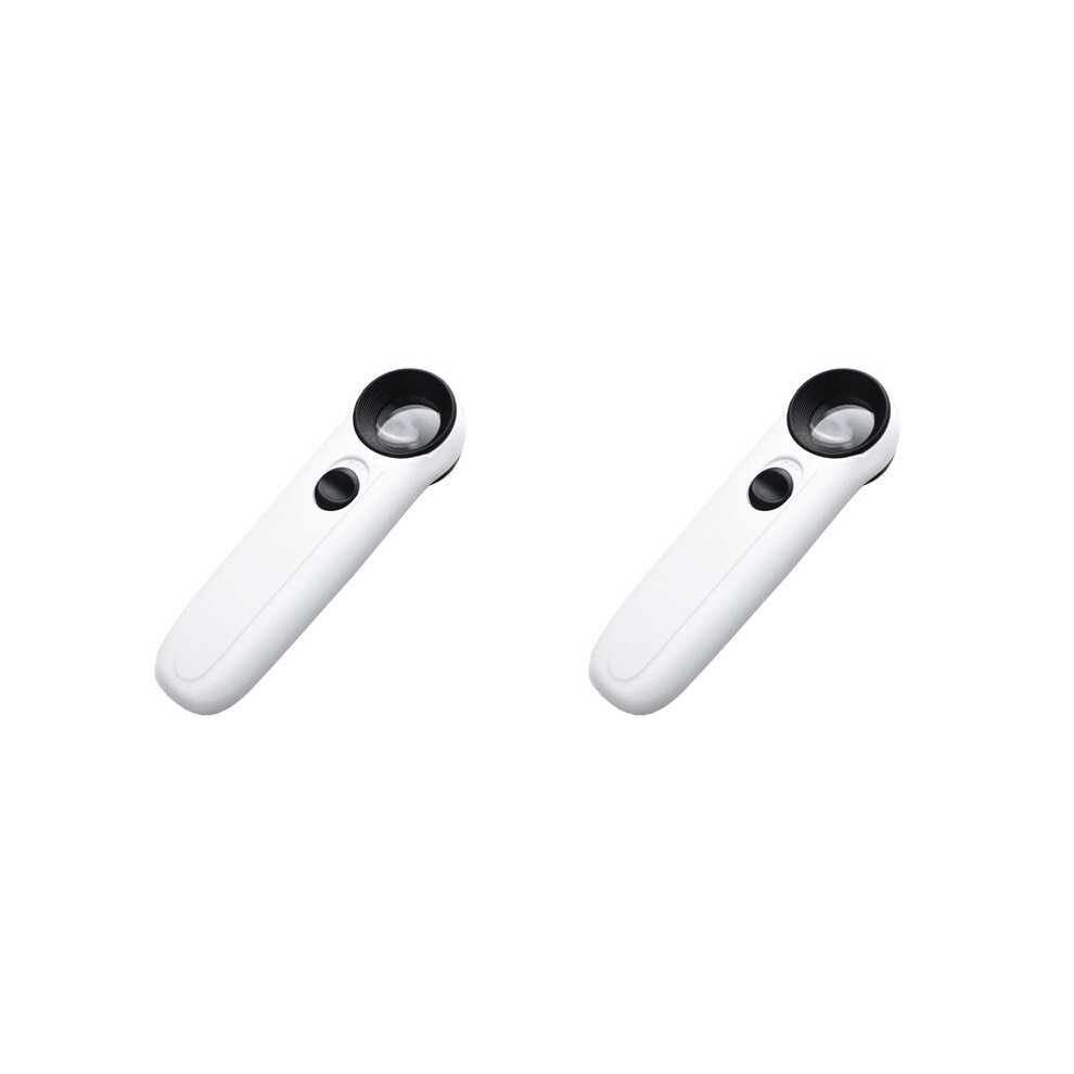 Typecat Light 2Pcs 40X Magnifying Glass With Magnifier Portable Desk Read For Jewelry Appraisal Reading Repairing