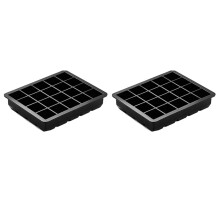 2X Silicone Ice  Trays 1Inch Ice Tray Small , 40 Cavities Square Ice  Mold for Chilling Cocktail Making Ice