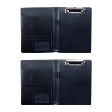 2X A5 Document Bag Dateiordner Zwischenablage Business Office Financial School Supplies (Schwarz)