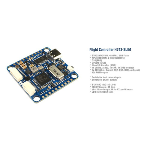 2X for MATEK H743-SLIM V3 FPV Controller Module Built-in No Current Sensor for RC Racing Drone Airplane 2