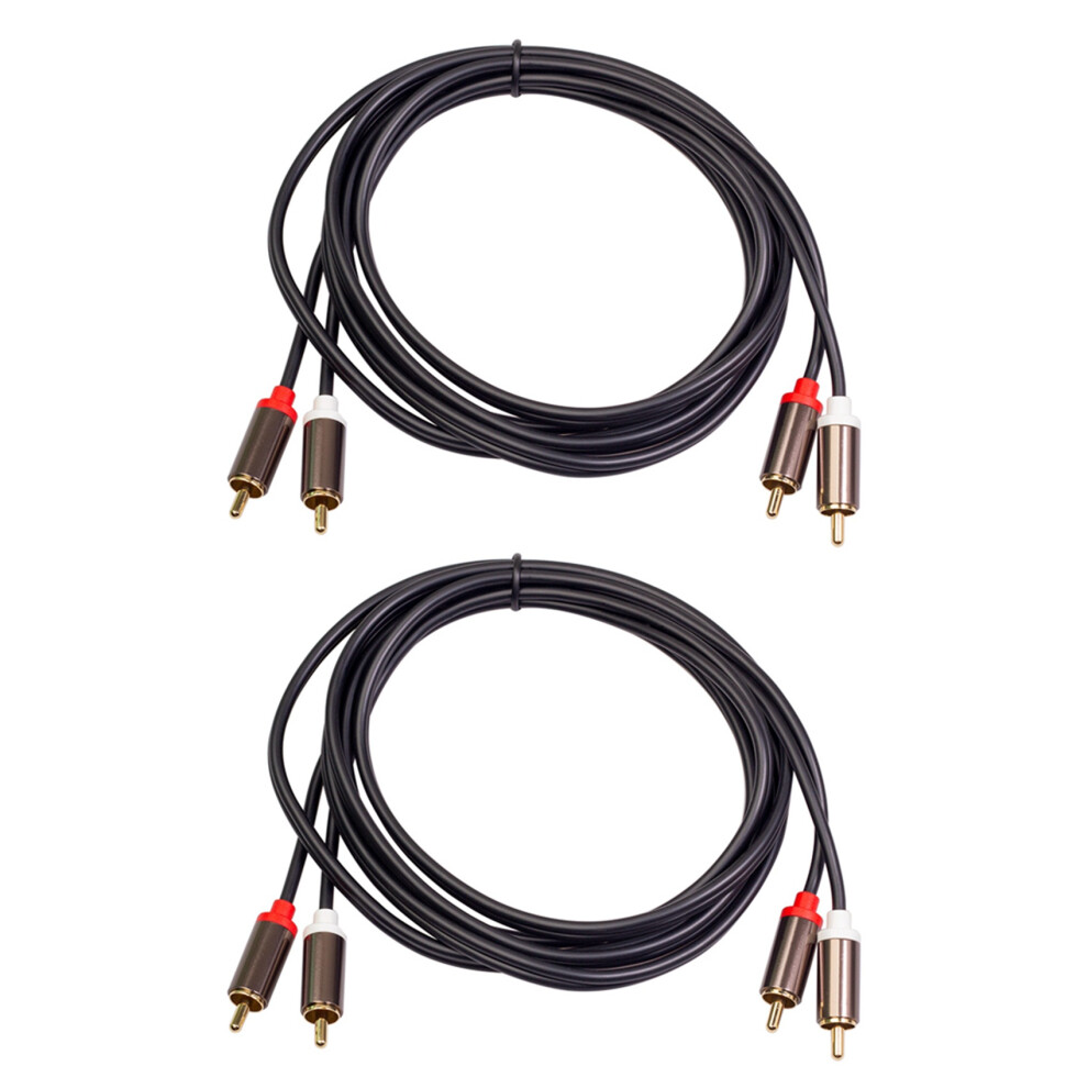 2X 2Rca To 2 Rca Coaxial Audio Cable 3.5 Jack Stereo Rca Audio Cord 1M For Home Theater Dvd Tv Amplifier Cd Soundbox Gold 6033360416567