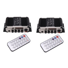 Kentiger 2X Hy-V11 Amplificatore  2-Channel Amplificatore Audio Super Bass con Telecomando TF USB Fm 85Db Mp3 Fm Radio