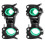 2X Bicycle Light Holder, Multifunctional Rotatable Flashlight Holder, Bicycle Headlight Holder Black+Green 1