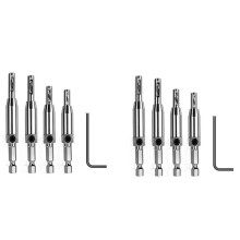 Center Drill Bit Set 10 PCS Self Centering Hinge Tapper Core Drill Bit Set for Woodworking, Door Window Drill Bits