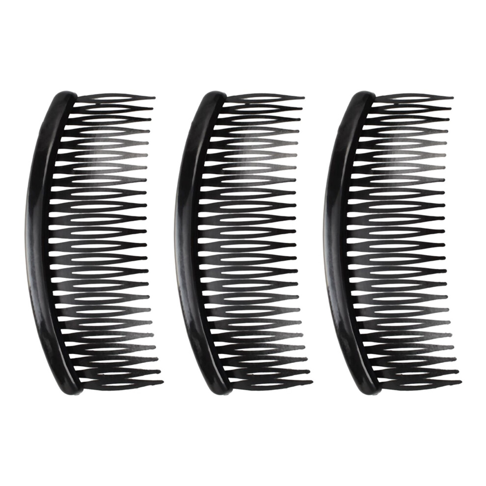 Typecat Black Plastic 24 Teeth Hair Comb Clip Clamp 6 Pcs For Lady Girls