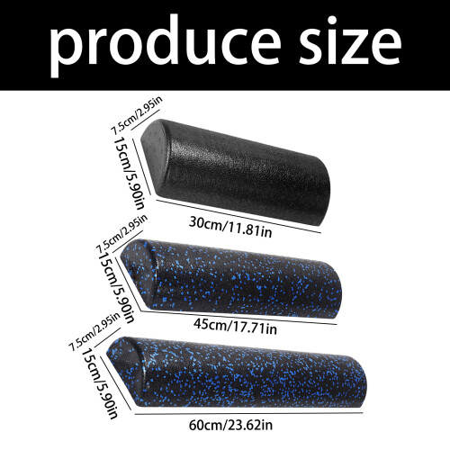 Semicircle Massager Roller for Back Leg Small Roller-60cm black 2