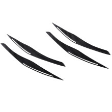 4x Carbon Fiber Headlight Eyelid Eyebrow Cover Stickers Trim for E90 E91 328I 335I M3 2006-2011