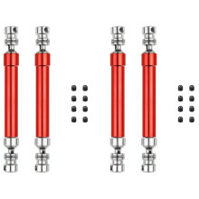 4PCS Metall CVD Antriebswelle 110-160mm für 1/10 RC Rock Crawler Axial SCX10 90046 Trx4, Rot