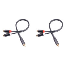 2X Cinch Stecker 2RCA Buchse Audio Kabel 2 Cinch Stecker Splitter Aux Kabel für TV PC DVD Lautsprecher Audio Verstärker Subwoofer