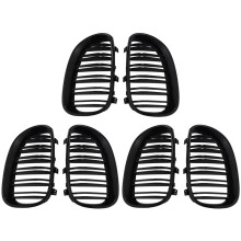 3X Rejilla de Riñón Delantera del Coche Negra Brillante para  5 Series E60 E61 M5 520I 535I 550I 2003-2010 Sedan