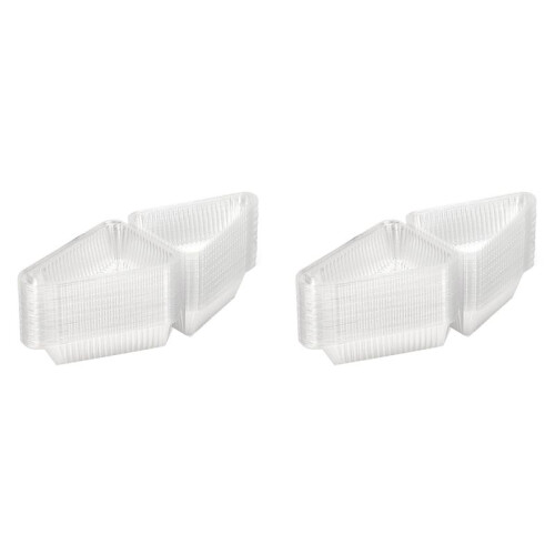 100Pcs Cake Slice Containers with Hinged Lid,Disposable Pie Slice Boxes,Individual Cheesecake Containers,Cake Carriers