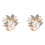 2X Elegante 3 Anelli Farfalla Sciarpa Squillare Seta Sciarpa Fibbia Clip (Oro) 1