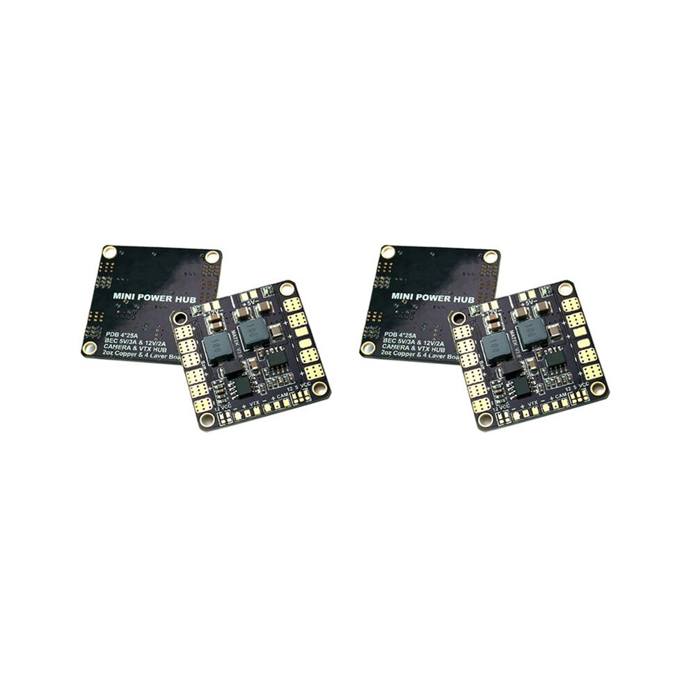 2X Power Hub Power Distribution Board Pdb With Bec 5V & 12V For Fpv Qav250 Zmr250 Multicopter Quadcopter 6031250358393