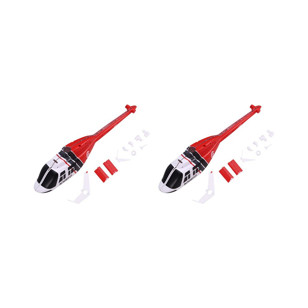 2X Rc Toy Helicopter Upgrade C138 Fuselage Shell Kit For Rc Era C138 Bell 206 1:33 Rc Toy Helicopter Parts Red 4711356364765