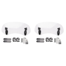 2X Transparente Farbe Universal Motorrad Einstellbare Wind Schutz Scheibe Erweiterung Wind Schutz Scheibe Spoiler Luft Abweiser 28,5X12X21cm