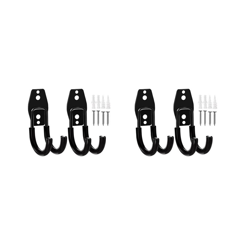 4 Pack Garage Hooks Heavy Duty Wall Mount Organizer Garage Wall Mount Utility Hooks With Anti-Slip Coating J Hooks 4714120363612
