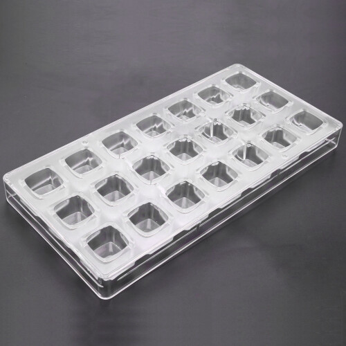 2X 3D Chocolate Mold Homemade Square Chocolate Diy Pastry Tools Polycarbonate Chocolate Moulds 2