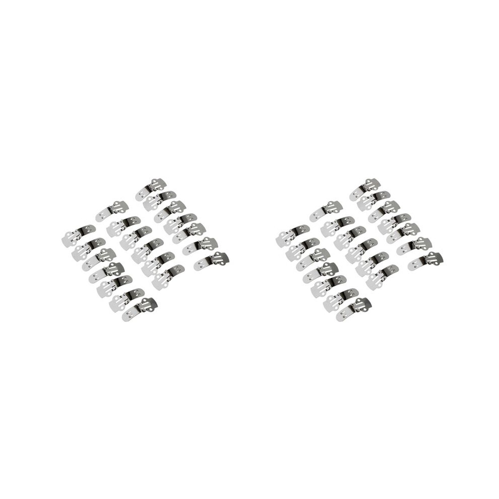 40Pcs Blank Stainless Steel Shoe Clips Clip Diy Buckles 6032926521646