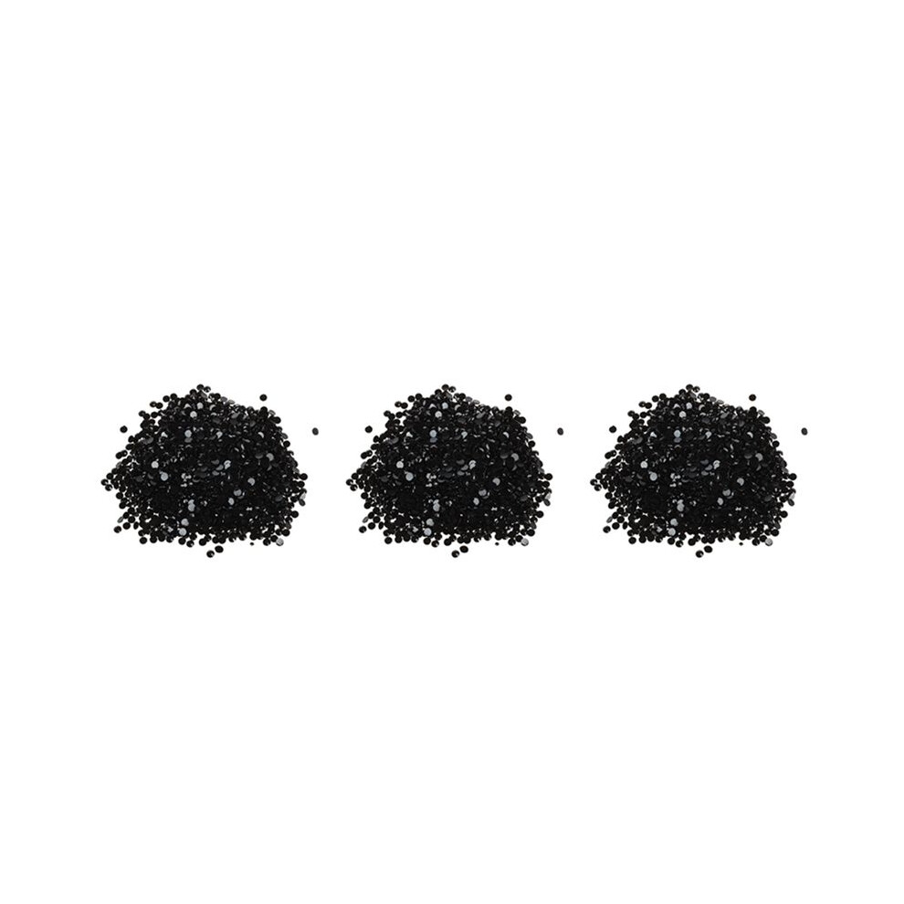 6000Pcs Crystal Flatback Acrylic Rhinestones Beads Nail Art (Black) Black Typecat