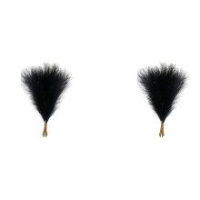 Faux Pampas Grass,18In/45cm Artificial Pampas Grass Fluffy 10 Stem Pompous Grass Flower Arrangement for Boho Home(Black)
