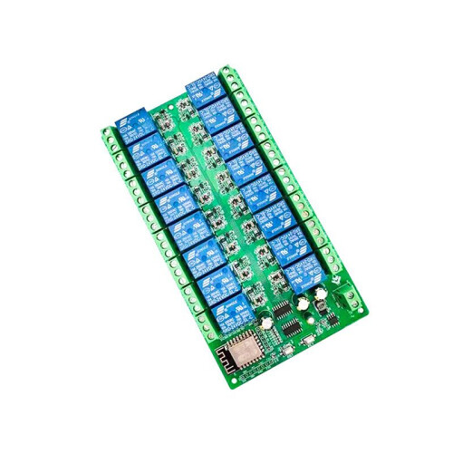2X ESP8266 WIFI 16 Channel Relay Module ESP-12F Development Board Power, 16 Way Relay Module, Supply Mode 12V