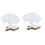 20Pçs 9.6X8Polegadas Dry Erase Answers Paddle, Handhold Wooden Board Branco Double Side Dry Erase Answer Board 1