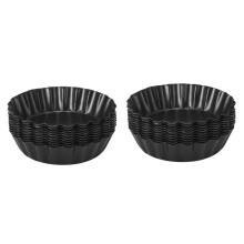 Egg Tart Molds, 3Inch  Tart Pans Removable Bottom, Cupcake Cake Muffin Mold Tin Pan Baking Tool (20 Pcs )