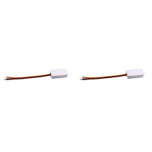 2X DC3-24V Penetrable Microwave Motion Sensor - Auto Light /Off, 30s Delay, for Closet, White