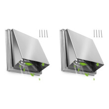 2pcs 4 Inch Dryer Vent Cover Outdoor Walls, Stainless Steel External Extractor Wall Vent Cushioned Non-Return Flap