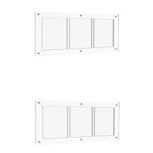 2X Acrylic Three-Frame Card Holder Magnetic Transparent Card Display Stand 35PT Card Brick for Rare Card Storage