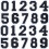 Toppe numeriche termoadesive da 0 a 9, in feltro nero, 50 pezzi 1