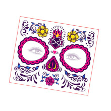Halloween-Gesichtsaufkleberbogen – 13 x 15,5 cm – Für alle Altersgruppen