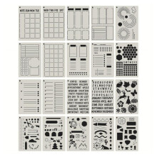 20-teiliges Schablonenset für Planer und Scrapbooking