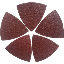 Tampons abrasifs triangulaires auto-agrippants de 80 mm, grain 120, lot de 60