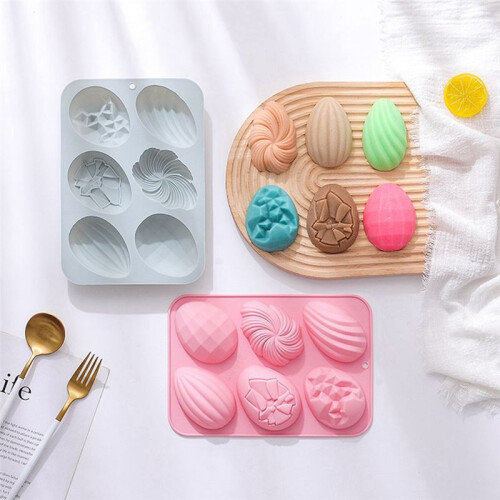 Easter Egg Mold 2 Pack Jumbo Easter Chocolate Mold Silicone Easter Egg Muffin Cupcake 2
