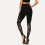 Breathable Workout Leggings Women Lace Patchwork Accent-Black L 6