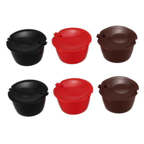 6 Pack  Refillable Coffee Capsules Reusable Coffee Pods Filters Compatible with Nescafe  Brewers