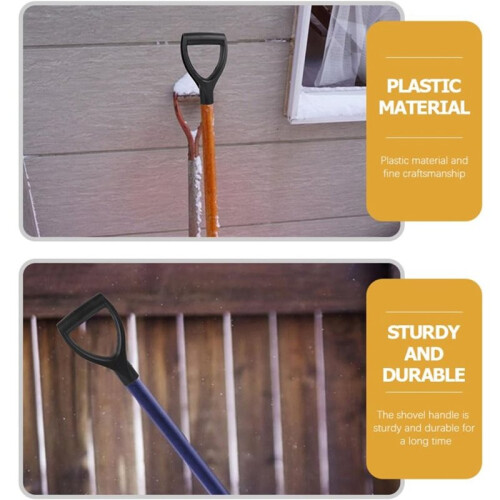 2-Piece D-Shaped Shovel Handle Replacement Handle Plastic D-Shaped Handle for and Garden Tools Inner Diameter 32cm 2