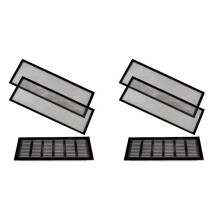 4-Pack 4x10 Zwarte Vloerregisterval/Ventilatiegaas - Magnetische Siliconen Ventilatieroosterafdekking voor Airconditioning in Huis