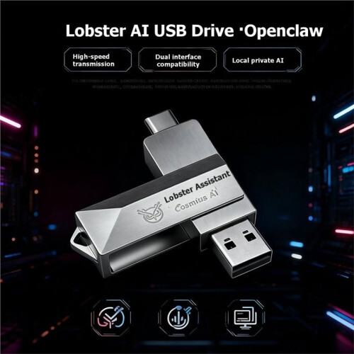 USB Type C OpenClaw AI Assistant 8GB USB Flash Drive for OpenClaw AI Programmers Plug and 1