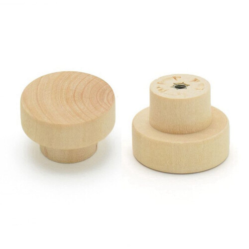 30Pcs Wooden Drawer Knobs, Furniture Knobs, Wooden Cupboard Knobs for Cabinets and Drawers, Round Wooden Knobs 2