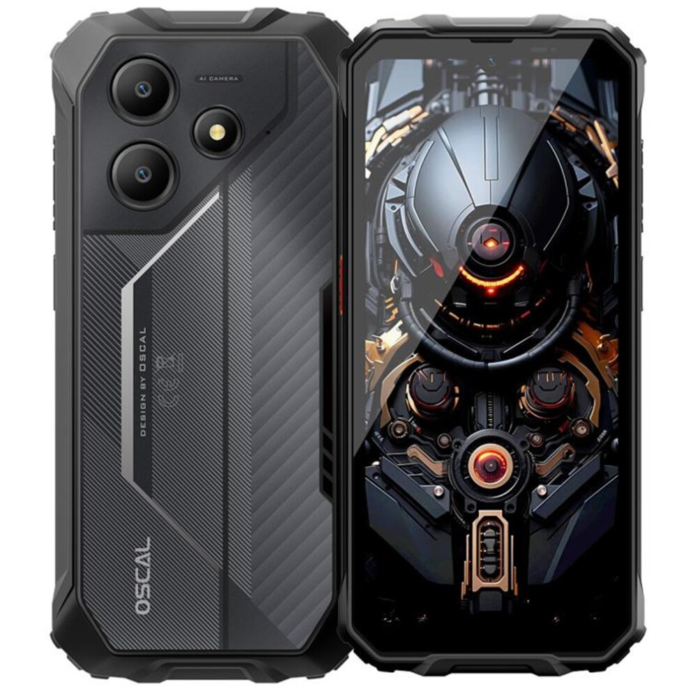 (Black) Oscal Marine 2 ,Android 15 Rugged Phone, 1100Mah Indestructible, 16Mp Ai Camera, 6.56" Hd,256Gb,/Orange Black 4027021855033