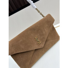 YSL Suede Envelope Flap Bag 8016